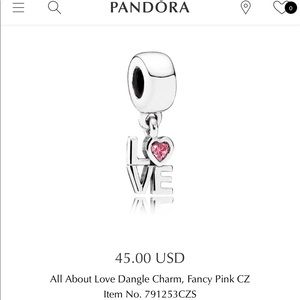 Pandora Love Dangle Charm